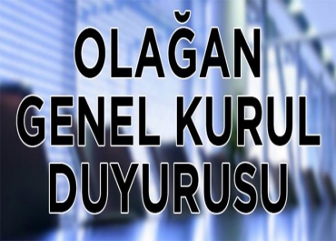 27 Mart 2021Genel Kurul Duyurusu